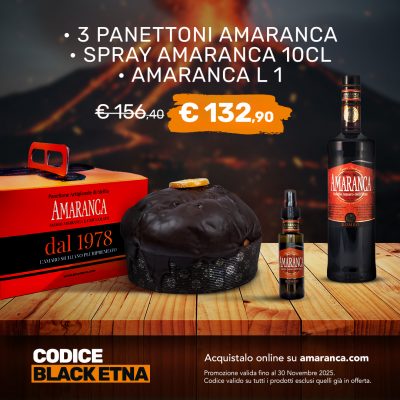 3 PANETTONI AMARANCA + 1 SPRAY CL 10 + AMARANCA L1